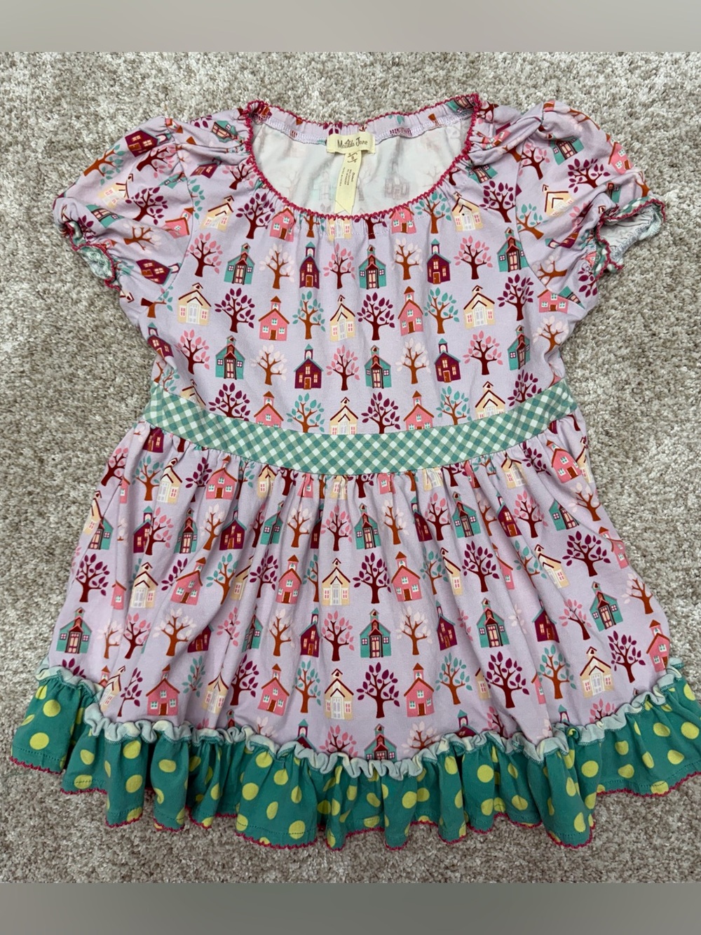 Matilda Jane As You Wish Once Upon A Time Tree School House Print Tunic Size 8